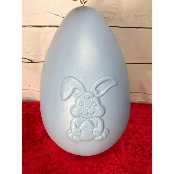 Vtg Grand Venture Easter Eggs Blow Mold 14"‎ Set of 2 Light Blue Green - Picture 13 of 16